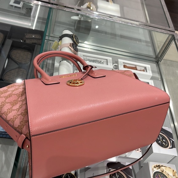 Michael Kors Avril Large Top Zip Satchel Shoulder Bag 
Rose - Picture 16 of 16